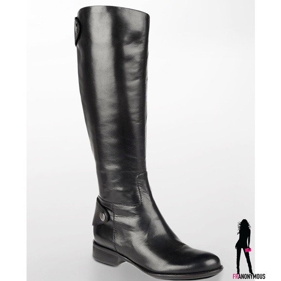 Franco Sarto Shoes - Franco Sarto Black Leather Riding Boot